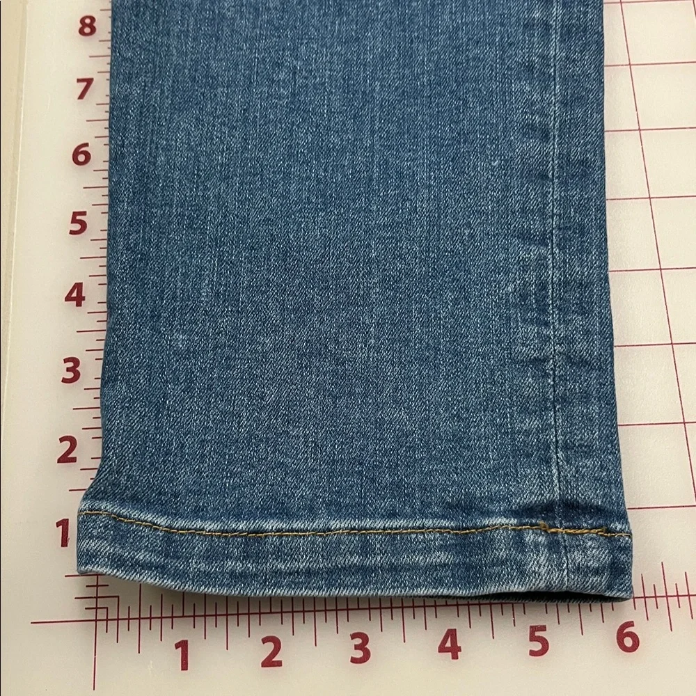 A.L.C. Casual Davis Denim Blue Self Tie Paper Bag High Waist Ankle/Crop Jeans 6